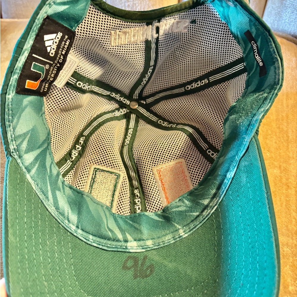 Adidas Miami Hurricanes Hat Official NCAA University of Miami Players Gear - Picture 4 of 5